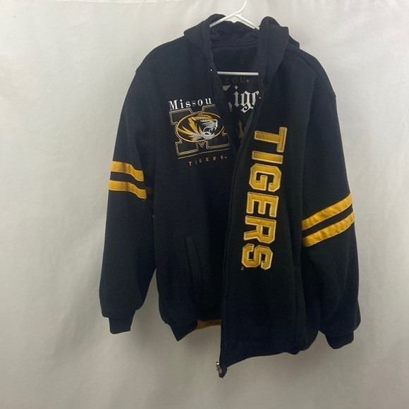 Missouri Mizzou Tigers Rare 2XL Reversible Mens Jacket Zipper Broke - Picture 1 of 16
